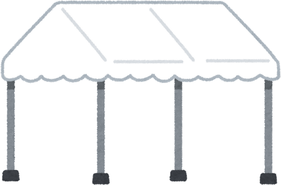 Illustration of a White Festival Tent